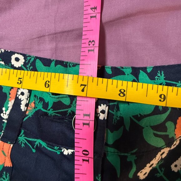 People Tree Claudia Marigold Leaf Print Trousers Organic Cotton size 8 - Picture 7 of 14